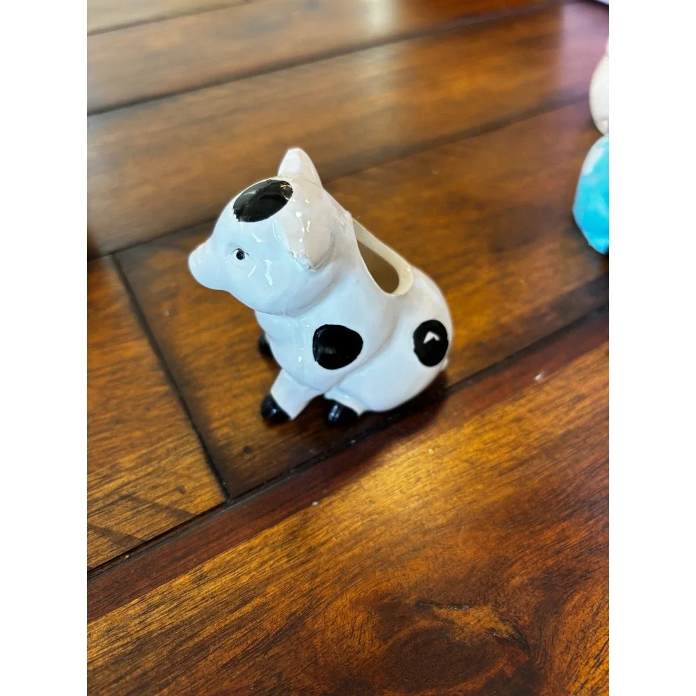 Vintage Ceramic Pig Figurine Collection Salt Pepper Shakers Farmhouse Decor Lot